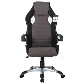 Офисное кресло Brabix Techno GM-002 (ткань, черное/серое, вставки белые) во Владимире