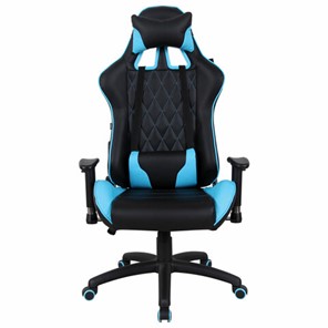 Кресло офисное Brabix GT Master GM-110 (две подушки, экокожа, черное/голубое) 531928 во Владимире