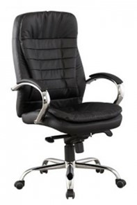 Кресло офисное ДамОфис J 9031-1 экокожа /хром, черный в Коврове