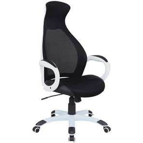 Кресло офисное Brabix Premium Genesis EX-517 (пластик белый, ткань/экокожа/сетка черная) 531573 в Коврове