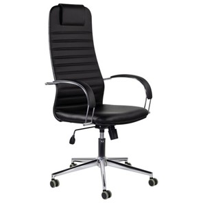 Кресло Brabix Premium Pilot EX-610 CH (хром, кожзам, черное) 532418 в Коврове
