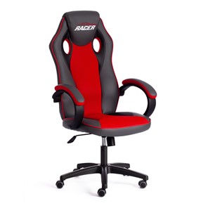 Компьютерное кресло RACER GT new кож/зам/ткань, металлик/красный, арт.13249 во Владимире