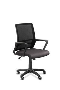 Офисное кресло для сотрудника Акцент, сетка YM/ткань Bahama / черная/серая во Владимире