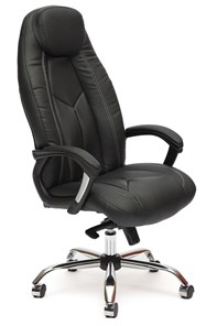 Компьютерное кресло BOSS Lux, кож/зам, черный/черный перфорированный, арт.9160 во Владимире