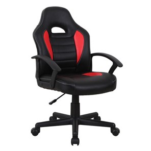 Кресло офисное BRABIX "Spark GM-201", экокожа, черное/красное, 532503 во Владимире