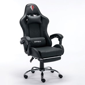 Офисное кресло RABIX "Dexter GM-135", подножка, две подушки, экокожа, черное, 532800 во Владимире
