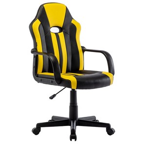 Кресло офисное RABIX "Stripe GM-202", экокожа, черное/желтое, 532510 во Владимире
