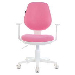 Кресло Brabix Fancy MG-201W (с подлокотниками, пластик белый, розовое) 532409 в Коврове