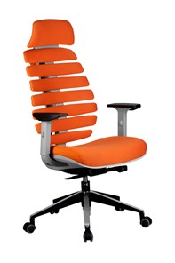 Кресло компьютерное Riva Chair SHARK (Оранжевый/серый) в Коврове