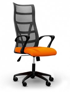 Кресло офисное ДамОфис 5600, оранж/черное во Владимире