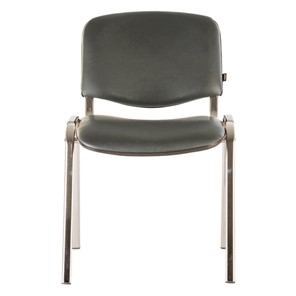 Офисный стул Brabix Iso CF-001 (хромированный каркас, кожзам серый) 531426 во Владимире
