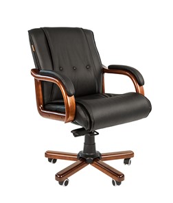 Компьютерное кресло CHAIRMAN 653M кожа черная в Коврове