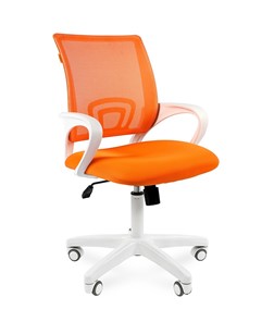 Компьютерное кресло CHAIRMAN 696 white, ткань, цвет оранжевый во Владимире