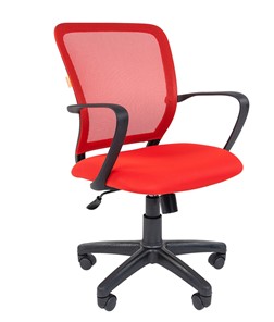 Кресло офисное CHAIRMAN 698 black TW-69, ткань, цвет красный во Владимире
