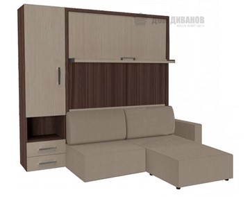 Подъемная кровать Кровать-трансформер Smart (ШЛ+КД 1400+Пуф), шкаф левый, правый подлокотник во Владимире