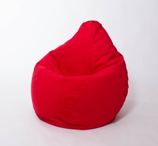 Кресло-мешок Груша большое, велюр однотон, красное в Коврове