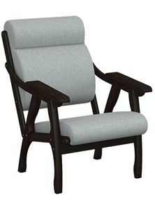 Кресло в гостиную Вега 10 ткань серый, каркас венге во Владимире