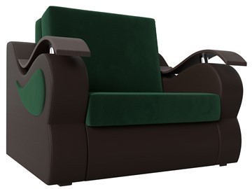Кресло-кровать Меркурий (60), Зеленый\Коричневый (Велюр\Экокожа) во Владимире