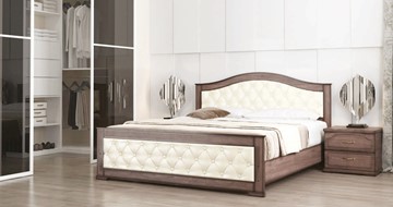 Спальная кровать СВ-Стиль Стиль 3, 160х200, кожзам, с основанием в Коврове