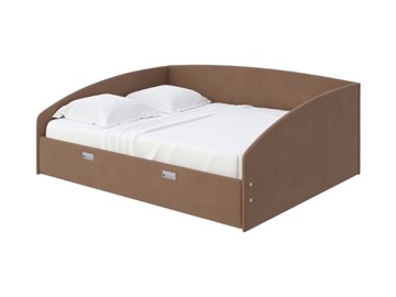 Спальная кровать Bono 160х200, Велюр (Forest 514 Светло-коричневый) во Владимире