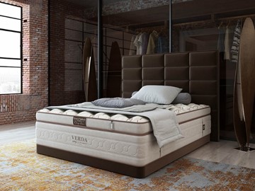 Двуспальная кровать Chocolate Compact/Basement 180х200, Микровелюр (Manhattan Лесной каштан) во Владимире