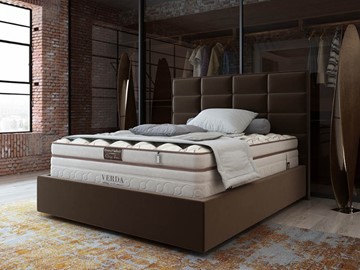 Кровать в спальню Chocolate Compact/Island M 160х200, Микровелюр (Manhattan Лесной каштан) во Владимире