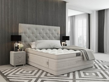 Кровать спальная Classic Compact/Basement 180х200, Флок (Велсофт Серый) во Владимире