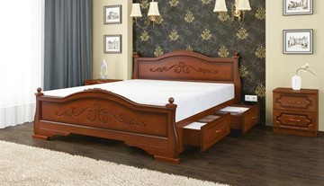 Кровать с выкатными ящиками Карина-1 (Орех) 160х200 в Коврове
