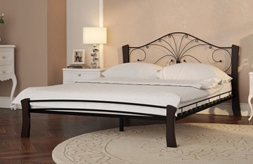 Кровать 1.5-спальная Фортуна 4 Лайт, 1400, черный/шоколад в Коврове