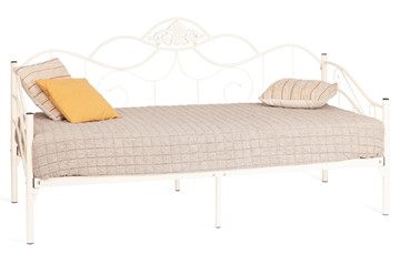 Кровать односпальная Federica (mod. AT-881) дерево гевея/металл, 90*200 см (Day bed), Белый (butter white) в Коврове