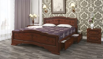 Кровать с выкатными ящиками Карина-6 (Орех) 180х200 в Коврове