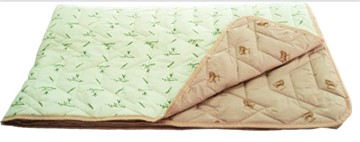 Одеяло «Зима-Лето», ткань: тик, материалы: бамбук/верблюжья шерсть во Владимире
