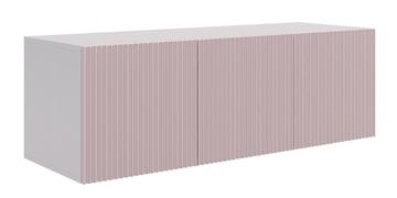 Трехдверная антресоль Зефир 119.01 (белое дерево/пудра розовая (эмаль)) в Коврове