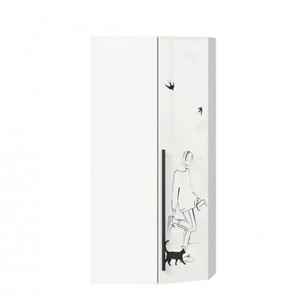 Угловой распашной шкаф Джоли 45 ЛД 535.030, Серый шелк в Коврове
