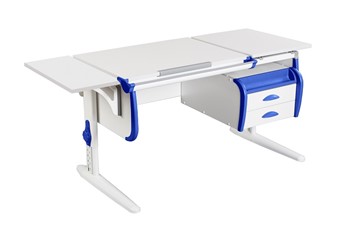 Детский стол-трансформер 1/75-40 (СУТ.25) + Polka_b 1/550 + Tumba 3 белый/белый/Синий в Коврове