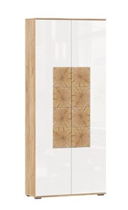 Шкаф двухстворчатый Фиджи с декоративными накладками 659.310, Дуб Золотой/Белый в Коврове
