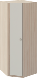 Распашной шкаф угловой Глэдис М21 (Шимо светлый/Белый текстурный) во Владимире