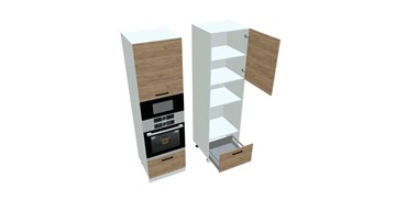 Кухонный шкаф-пенал Sanvut П7 3, Дуб крафт/Белый в Коврове