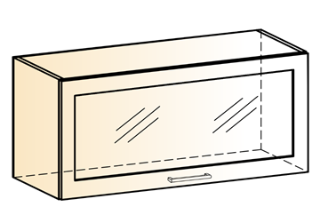 Шкаф навесной Яна L800 Н360 (1 дв. рам.) в Коврове