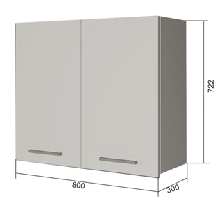 Кухонный шкаф В7 80, Серый/Антрацит в Коврове