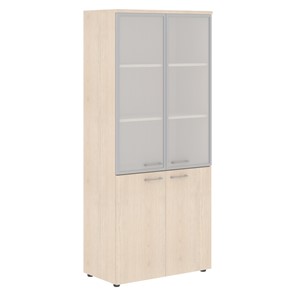Шкаф комбинированный с дверьми в алюминиевой рамке и топом XTEN Бук Тиара  XHC 85.7  (850х410х1930) в Коврове