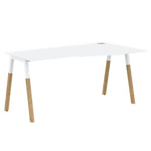 Письменный стол правый FORTA Белый-Белый-Бук  FCT 1567  (R) (1580х900(670)х733) в Коврове