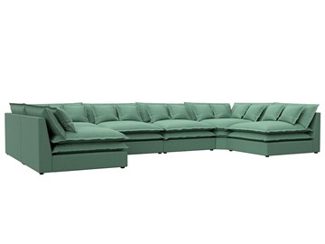 П-образный диван Лига-040, Амур зеленый (рогожка) во Владимире
