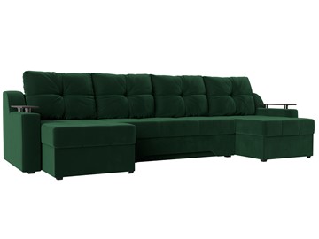 П-образный диван Сенатор, Зеленый (Велюр) боннель во Владимире