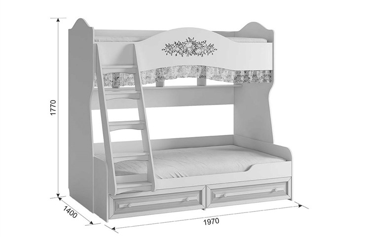 Двухэтажная детская кровать Алиса (1974х1404х1765) во Владимире - изображение 4