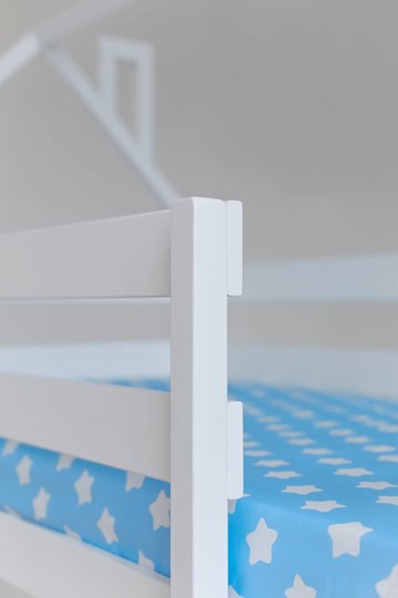 Детская 2-ярусная кровать без крыши с ящиками, цвет белый в Коврове - изображение 5