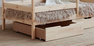 Двухэтажная детская кровать Домик с ящиками, без покраски во Владимире - предосмотр 1