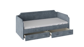Кровать в детскую Кантри Тип 1, ТД-308.12.02 (Замша синяя) в Коврове - предосмотр 1