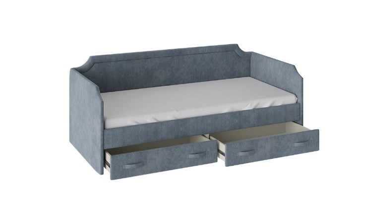 Кровать в детскую Кантри Тип 1, ТД-308.12.02 (Замша синяя) в Коврове - изображение 1