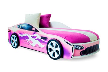 Детская кровать-машина Бондимобиль розовый в Коврове - предосмотр